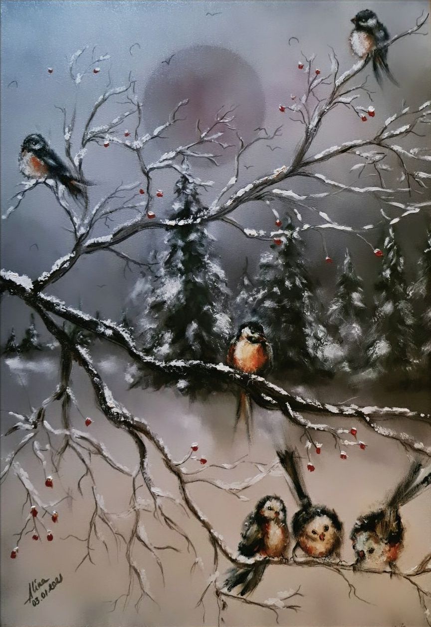 ArteDiAlina.com painting: cold cheerfulness